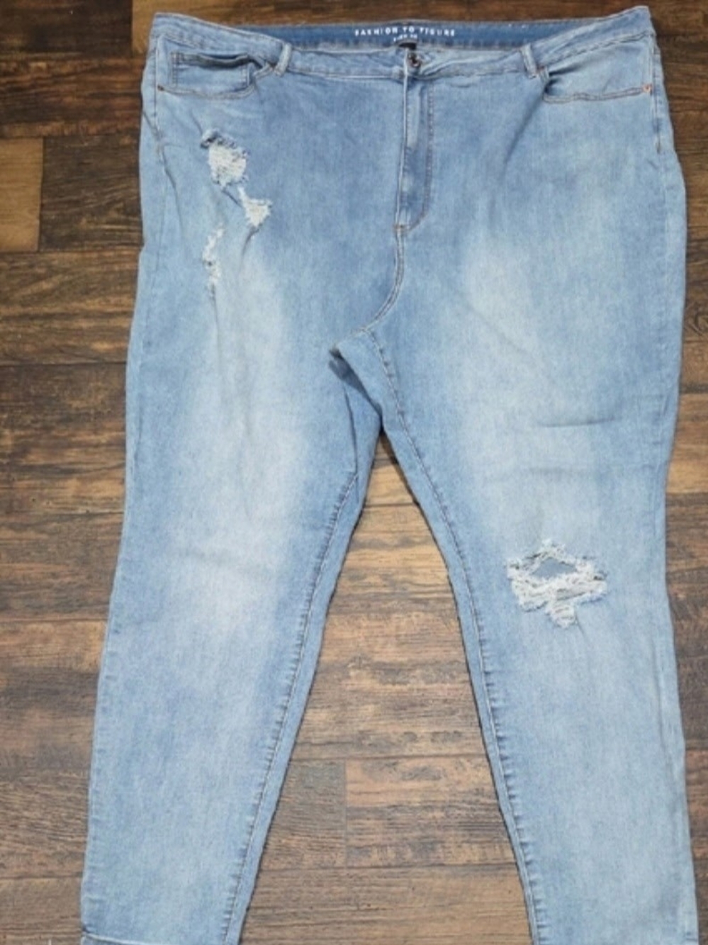 Fashion to Figure Light Blue Distressed Skinny Jeans